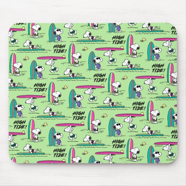 Peanuts | Snoopy Ocean High Tide Pattern Mouse Pad (Front)