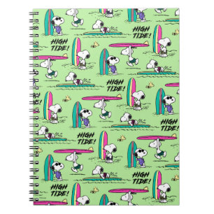 Peanuts Snoopy Ocean High Tide Pattern Notebook