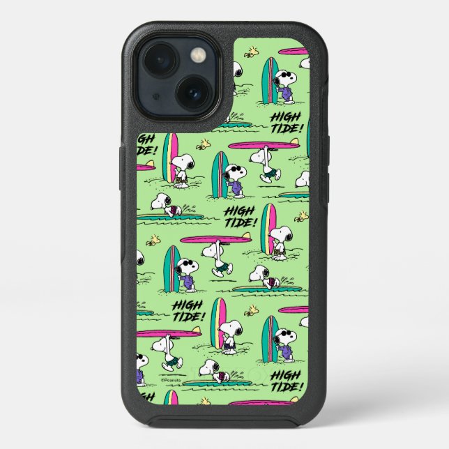Peanuts | Snoopy Ocean High Tide Pattern Otterbox iPhone Case (Back)