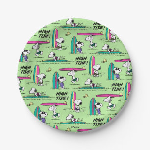 Peanuts   Snoopy Ocean High Tide Pattern Paper Plates
