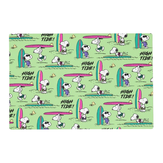 Peanuts | Snoopy Ocean High Tide Pattern Placemat (Front)