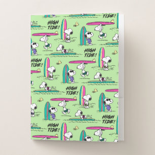 Peanuts Snoopy Ocean High Tide Pattern Pocket Folder