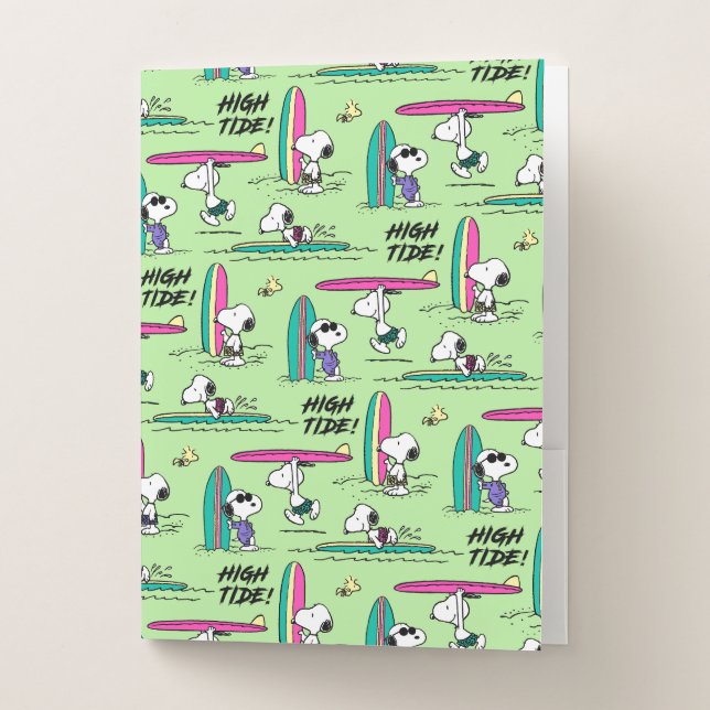 Peanuts | Snoopy Ocean High Tide Pattern Pocket Folder (Front)