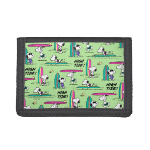 Peanuts Snoopy Ocean High Tide Pattern Trifold Wallet