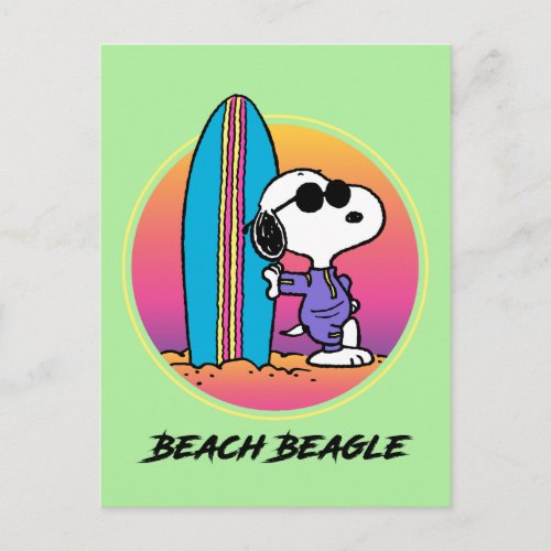 Peanuts  Snoopy Ocean High Tide Postcard