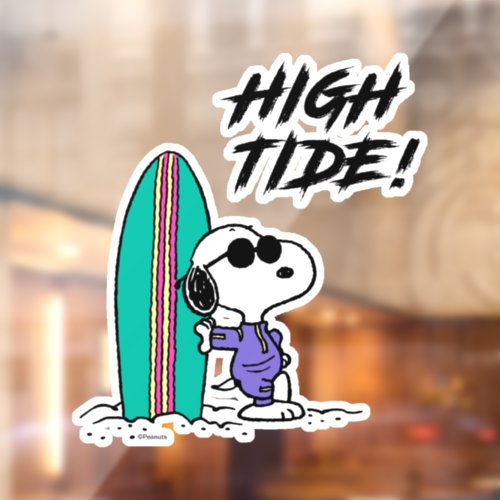 Peanuts  Snoopy Ocean High Tide Window Cling