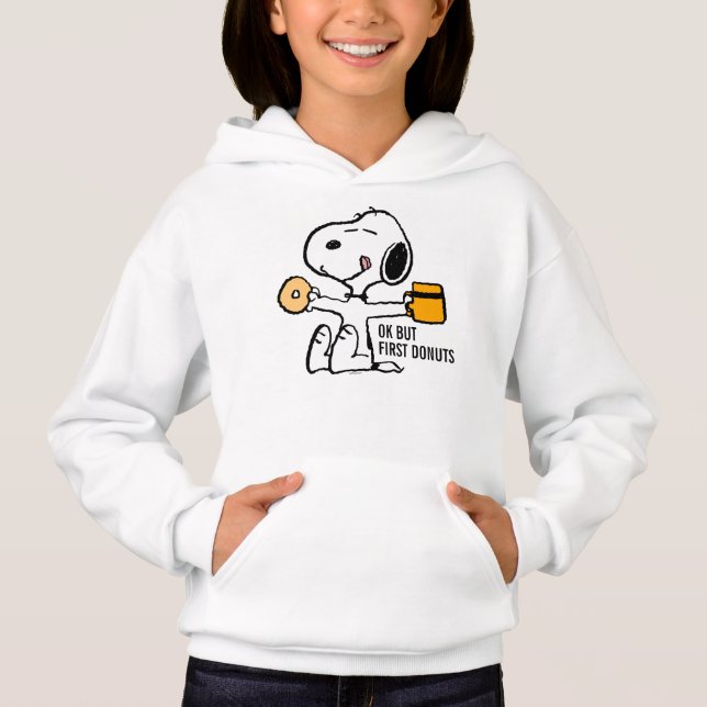 Peanuts | Snoopy OK But First Coffee Hoodie (Front)