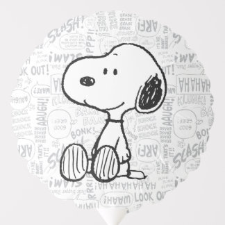 PEANUTS | Snoopy on Black White Comics Balloon