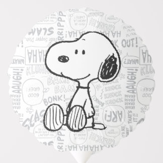 PEANUTS | Snoopy on Black White Comics Balloon