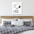 PEANUTS | Snoopy on Black White Comics Canvas Print | Zazzle