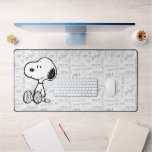 PEANUTS | Snoopy on Black White Comics Desk Mat