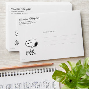 PEANUTS Snoopy on Black White Comics Envelope