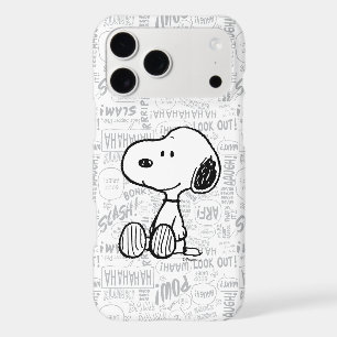 PEANUTS Snoopy on Black White Comics iPhone 17 Pro Max Case