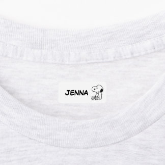 PEANUTS | Snoopy on Black White Comics Kids' Labels