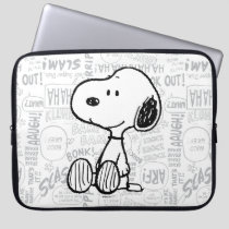 PEANUTS | Snoopy on Black White Comics Laptop Sleeve