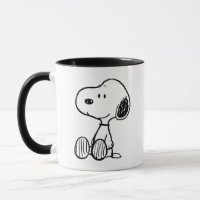 PEANUTS | Snoopy on Black White Comics Mug