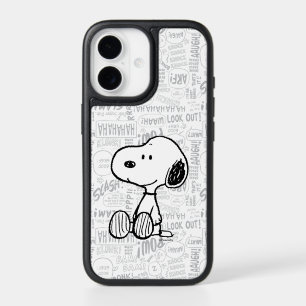 PEANUTS Snoopy on Black White Comics iPhone 17 Case