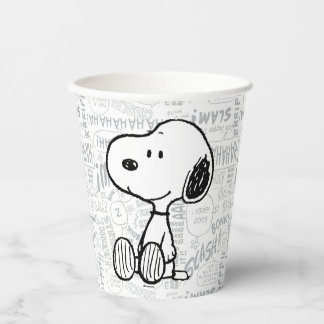 PEANUTS | Snoopy on Black White Comics Paper Cups