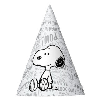 PEANUTS | Snoopy on Black White Comics Party Hat