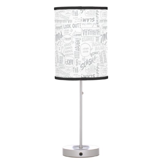 PEANUTS | Snoopy on Black White Comics Table Lamp (Back)