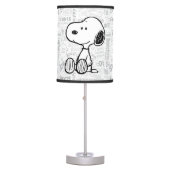 PEANUTS | Snoopy on Black White Comics Table Lamp (Front)