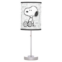 PEANUTS | Snoopy on Black White Comics Table Lamp PEANUTS | Snoopy on Black White Comics Table Lamp