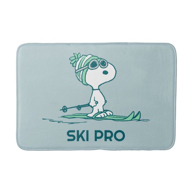 Peanuts | Snoopy on Skis Bath Mat (Front)