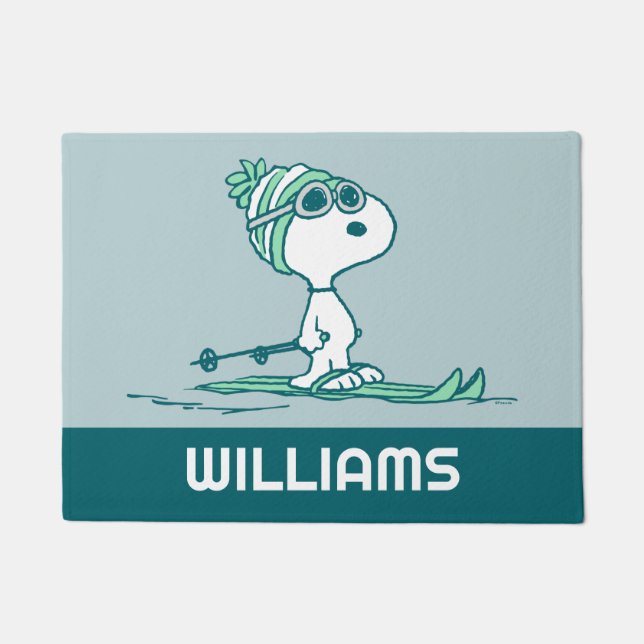 Peanuts | Snoopy on Skis Doormat (Front)