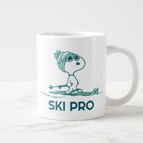 Peanuts  Snoopy on Skis Giant Coffee Mug