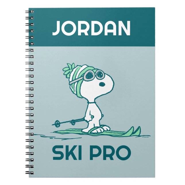Peanuts | Snoopy on Skis Notebook (Front)