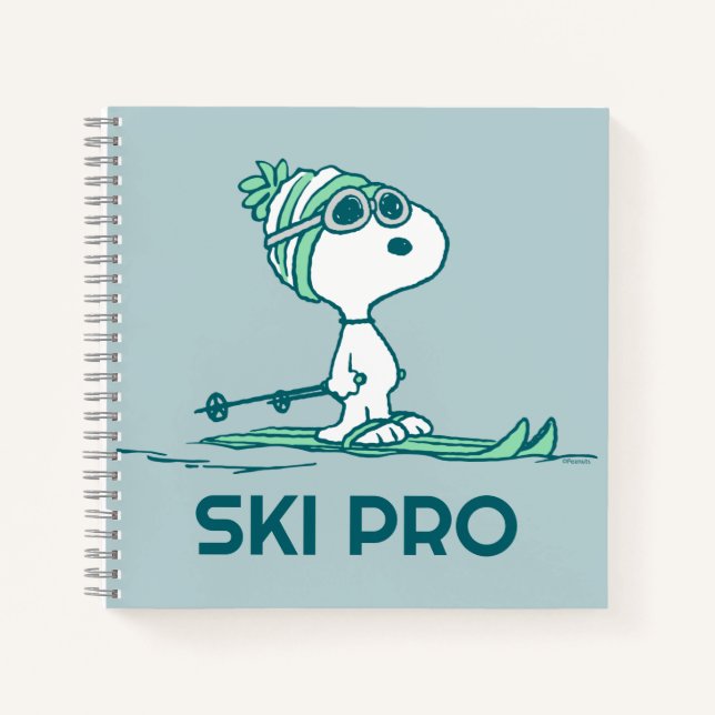 Peanuts | Snoopy on Skis Notebook (Front)