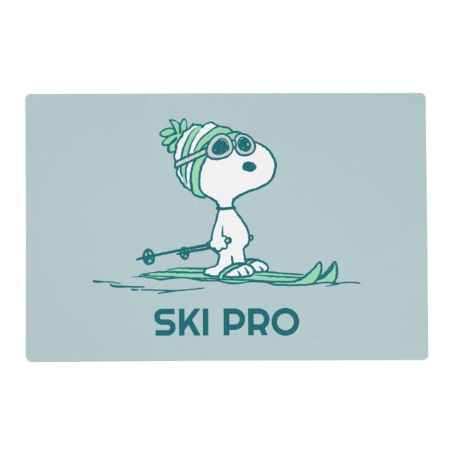 Peanuts | Snoopy on Skis Placemat (Front)
