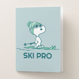 Peanuts   Snoopy on Skis Pocket Folder