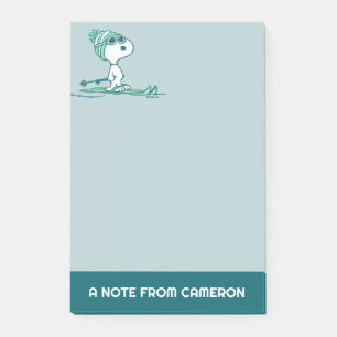 Peanuts Snoopy on Skis Post-it Notes