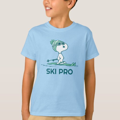 Peanuts  Snoopy on Skis T_Shirt