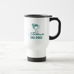 Peanuts Snoopy on Skis Travel Mug