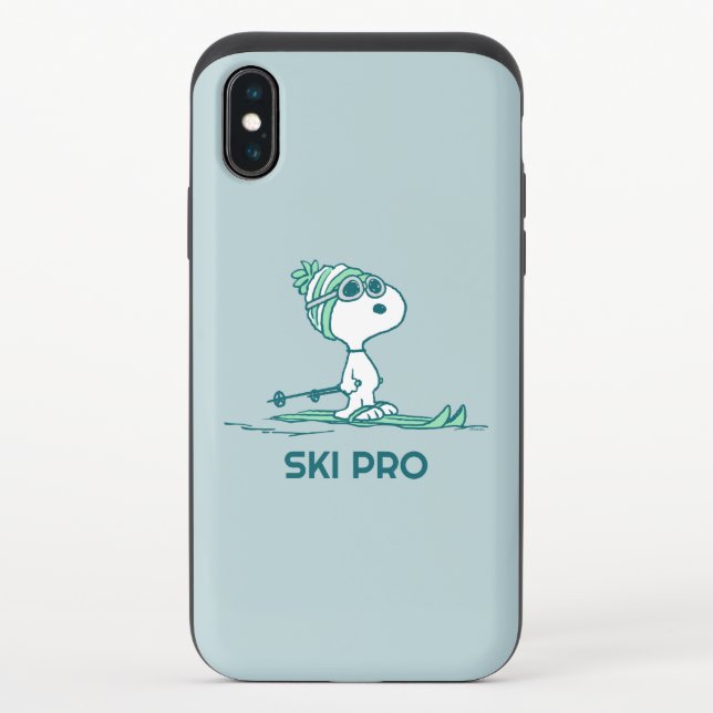 Peanuts | Snoopy on Skis Uncommon iPhone Case (Back)