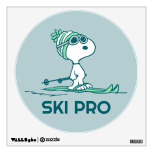 Peanuts   Snoopy on Skis Wall Decal