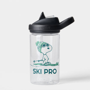Peanuts Snoopy on Skis Water Bottle