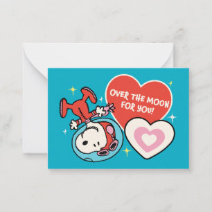 Peanuts   Snoopy Over The Moon For You Note Card