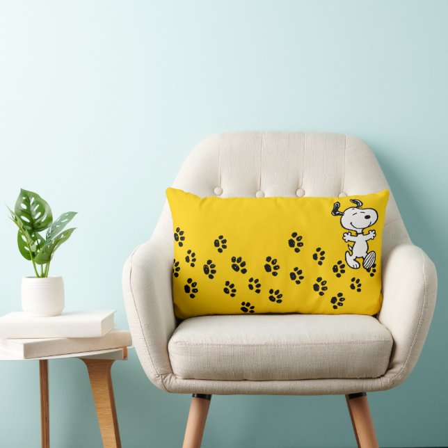 Peanuts |  Snoopy Paw Print Path Lumbar Pillow (Chair)