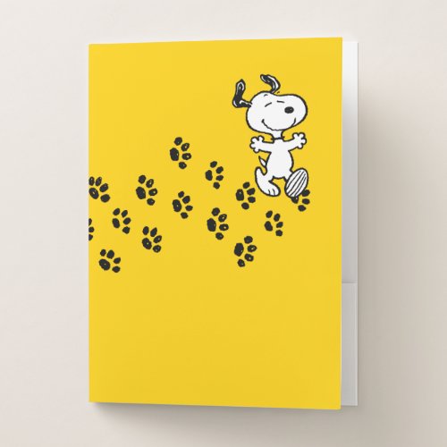 Peanuts   Snoopy Paw Print Path Pocket Folder