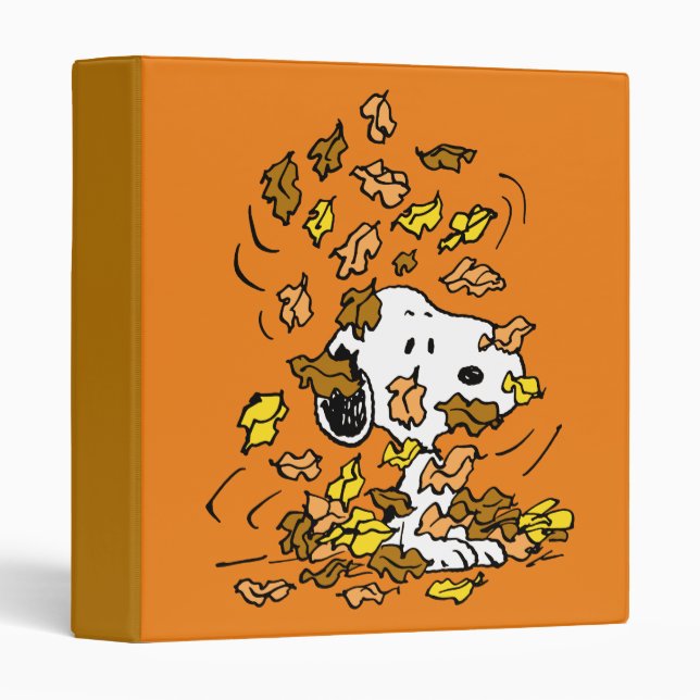 Peanuts | Snoopy Pile of Leaves 3 Ring Binder (Front/Spine)