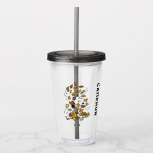 Peanuts Snoopy Pile of Leaves Acrylic Tumbler