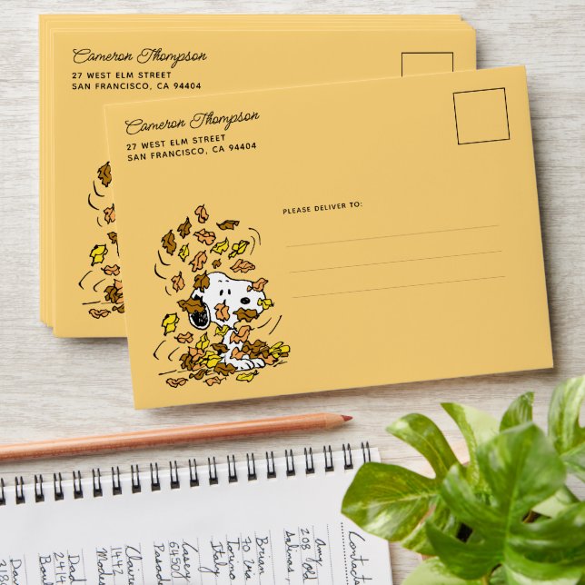 Peanuts | Snoopy Pile of Leaves Envelope (Stacked)