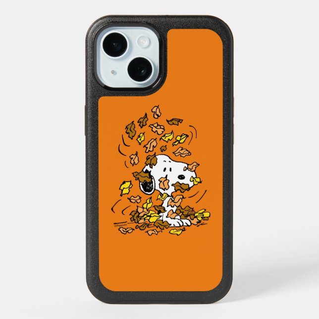 Peanuts | Snoopy Pile of Leaves iPhone 15 Case (Back)