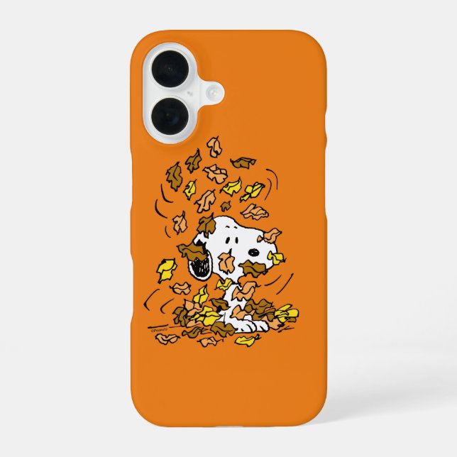 Peanuts | Snoopy Pile of Leaves iPhone Case (Back)