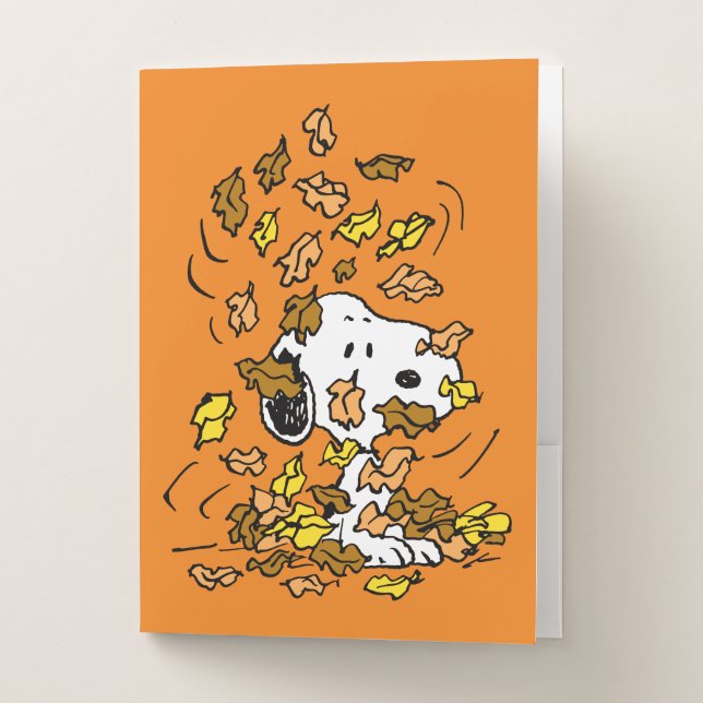 Peanuts | Snoopy Pile of Leaves Pocket Folder (Front)