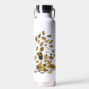 Peanuts   Snoopy Pile of Leaves Water Bottle
