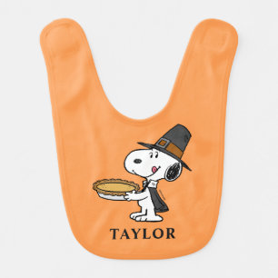 Peanuts   Snoopy Pilgrim Baby Bib